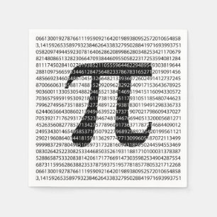 Original black number pi day mathematical symbol napkin