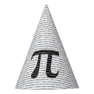 Original black number pi day mathematical symbol party hat