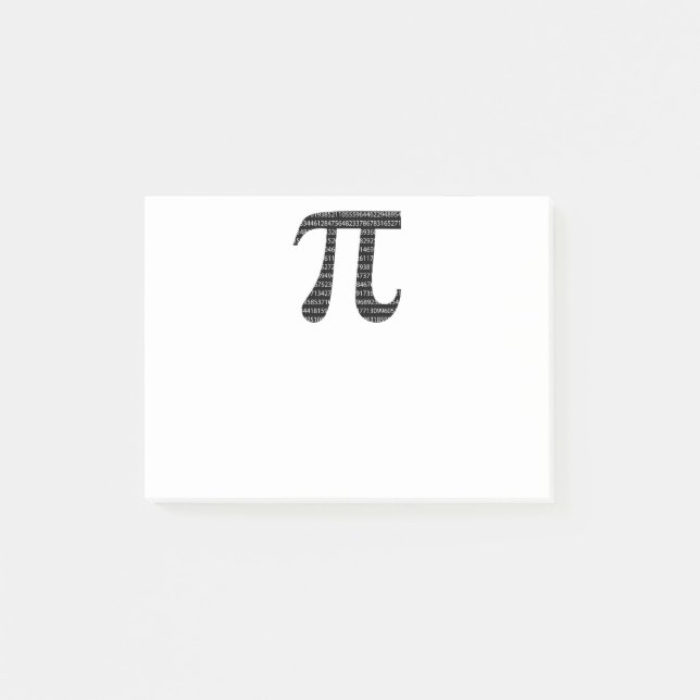 Original black number pi day mathematical symbol post-it notes (Front)