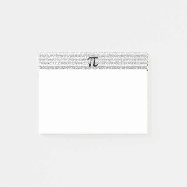 Original black number pi day mathematical symbol post-it notes (Front)