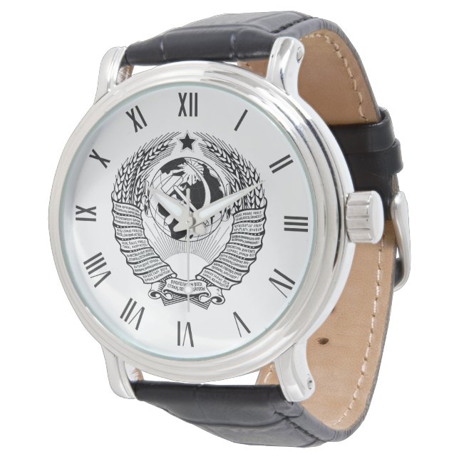 Original black State Emblem of the USSR Watch (Angled)