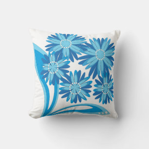 Original blue flowers cushion