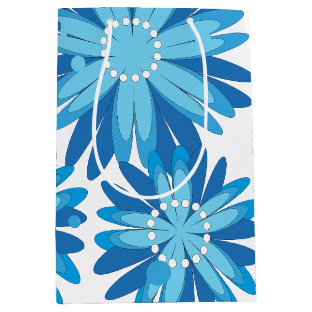 Original blue flowers medium gift bag (Front)