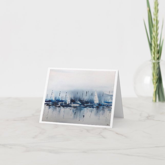 Original Boat Art on Blank Card (Front)