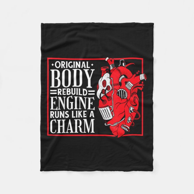 Original Body Rebuild Engine, Open Heart Surgery A Fleece Blanket (Front)