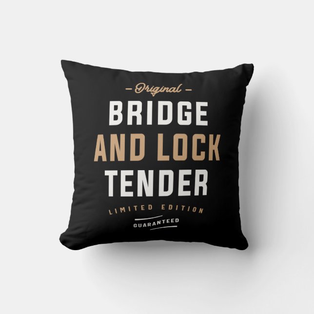Original Bridge and Lock Tender Limited Edition Cushion (Front)