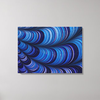 ~ Original Bright Blue 3D Fractal Design ~ Canvas Print