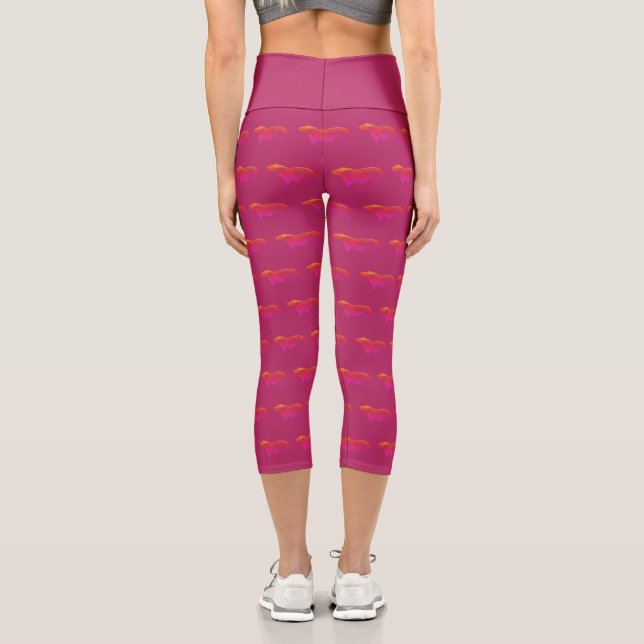 Original Buffalo Chinese Ox Year choose colour WL Capri Leggings (Back)
