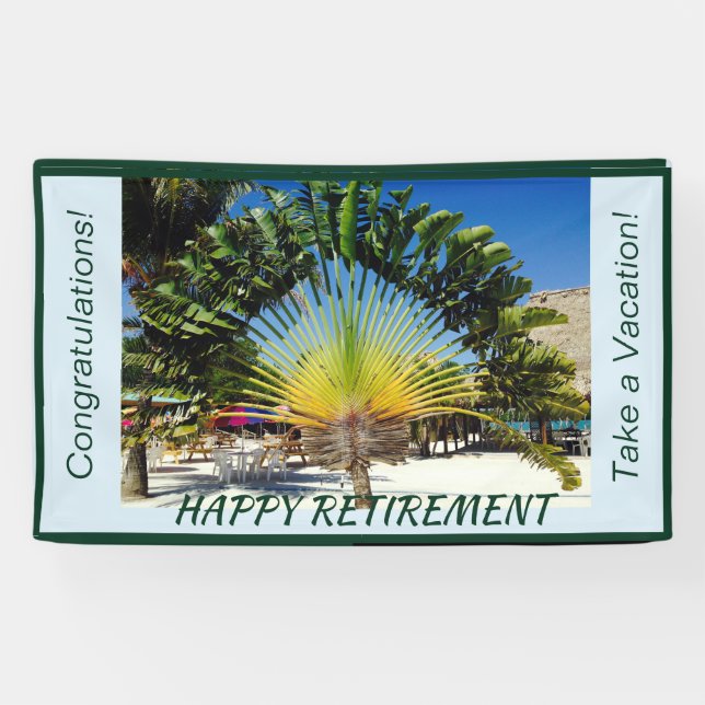 Original Caribbean Photograph on Retirement Banner (Horizontal)