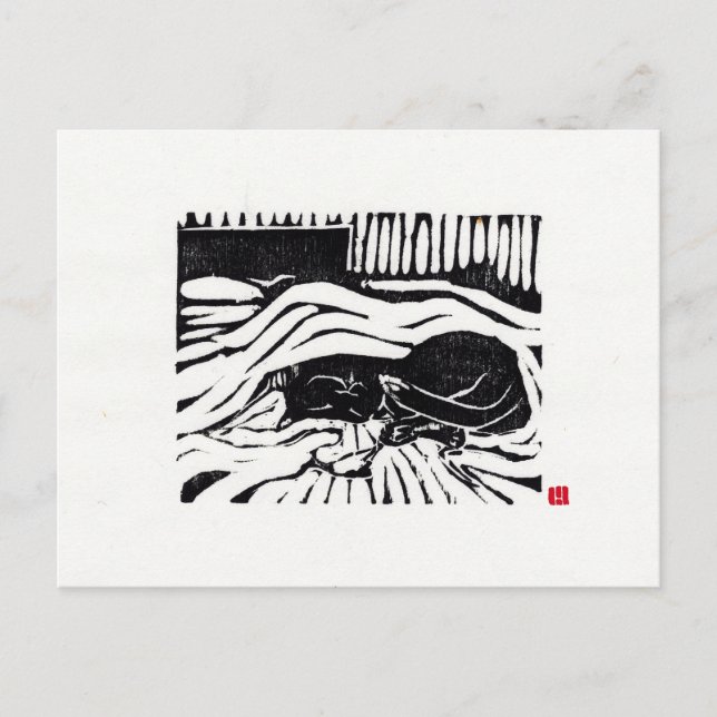 Original Cat Art Postcard (Front)