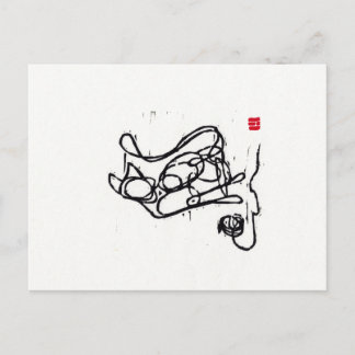 Original Cat Art Postcard