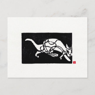 Original Cat Art Postcard