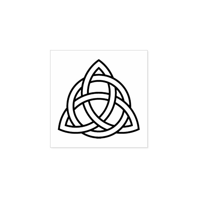 Original Celtic Triquetra Knot black icon Rubber S Stamp (Imprint)