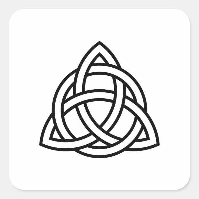 Original Celtic Triquetra Knot black icon Square Sticker (Front)