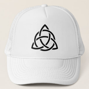 Original Celtic Triquetra Knot black icon Trucker Hat