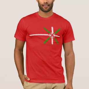 Original chalk drawn Ikurriña and Lauburu, T-Shirt