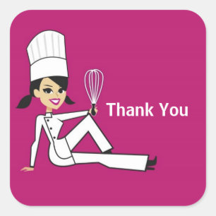 Original Chef with Whisk Thank You Stickers