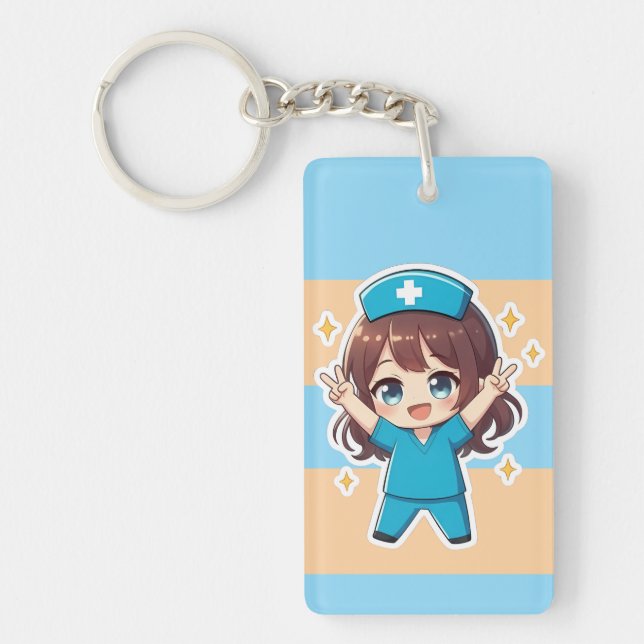 Original Chibi Nurse 2.0 - Victory Spirit Key Ring (Front)