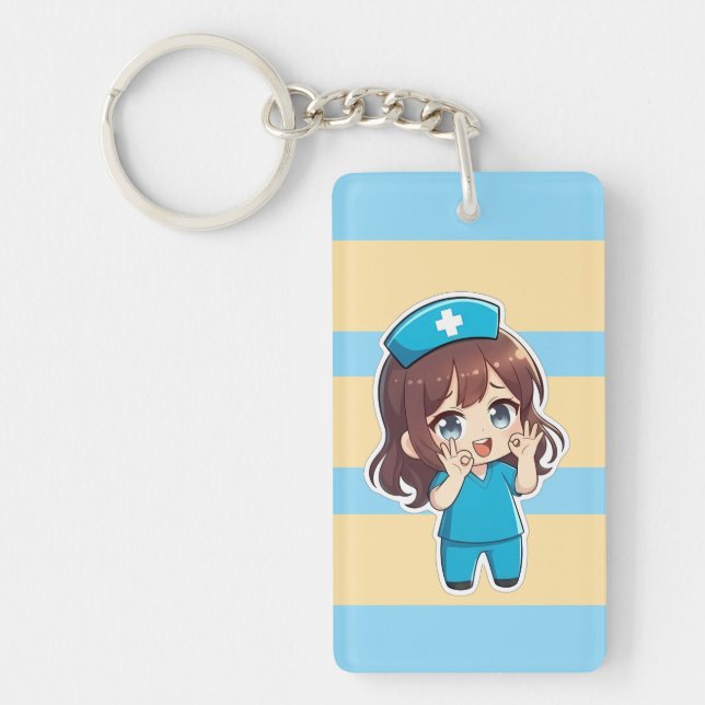 Original Chibi Nurse 3.0 - Ok Key Ring (Front)