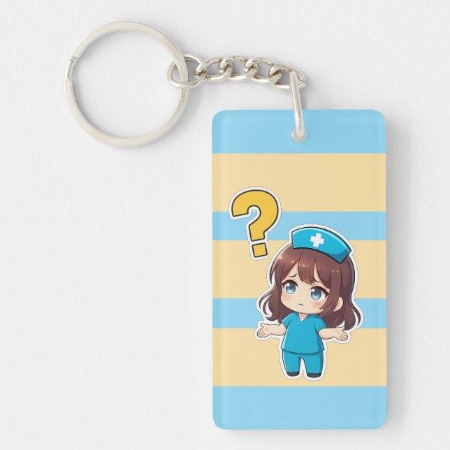 Original Chibi Nurse 3.0 - Something's Wrong Key Ring (Front)