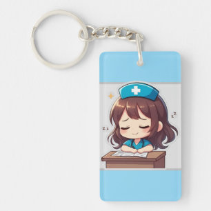 Original Chibi Nurse - A little Exhaustion Key Ring