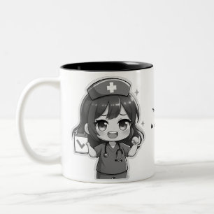 Original Chibi Nurse - Nursing Life Two-Tone Coffee Mug