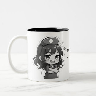 Original Chibi Nurse - Sassy Nursing Life Two-Tone Coffee Mug
