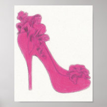 Red Bottom Heels Louboutin Classic Black Pumps Poster, Zazzle