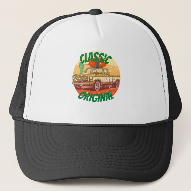 Original classic vintage style pickup trucker hat (Front)
