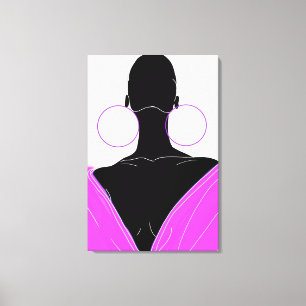 Original cobbles - deep pink canvas print