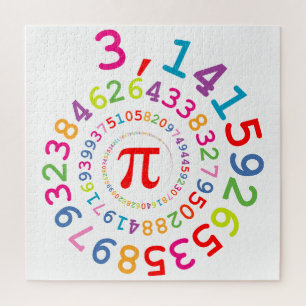 Original colors spiral of digits Pi number 3,14... Jigsaw Puzzle
