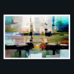 Original Colourful Abstract Art By Dushan Poster<br><div class="desc">Abstract landscape modern digital art by dushan,  signed,  dushan 23 on lower left.</div>