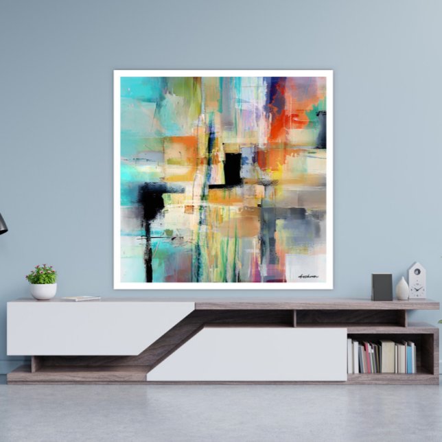Original Colourful Abstract Art By Dushan Poster (Creator Uploaded)