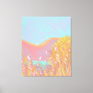 Original Contemporary “The Lake” Triptych Artwork  Canvas Print