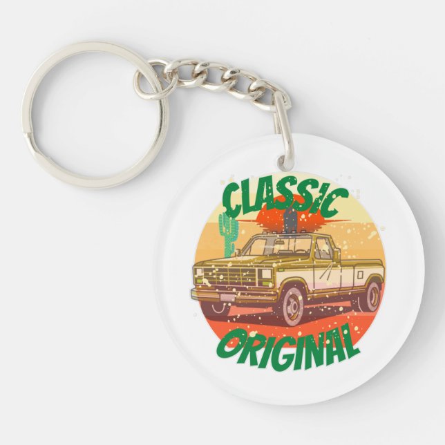 ORIGINAL COOL TRUCK VINTAGE  KEY RING (Front)