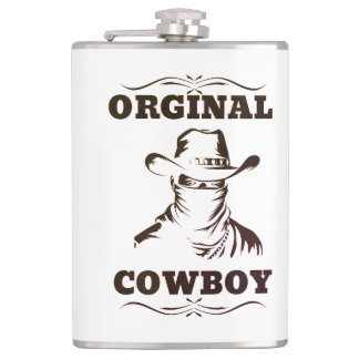 Original Cowboy Vinyl Wrapped Flask