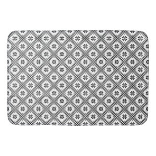 Original cross-stitch design seamless pattern bath mat
