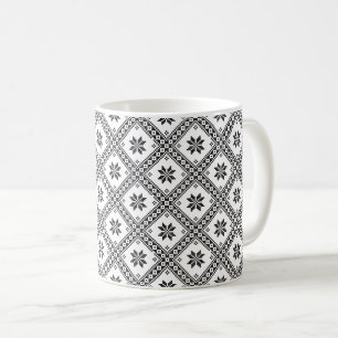 Original cross-stitch design seamless pattern coffee mug