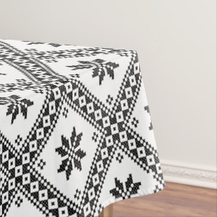 Original cross-stitch design seamless pattern tablecloth