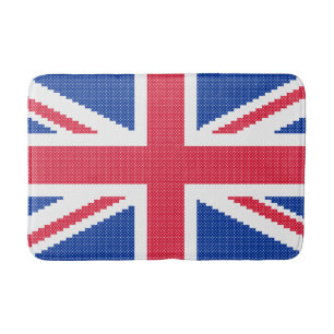 Original cross-stitch design Union Jack Bath Mat