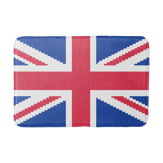 Original cross-stitch design Union Jack Bath Mat (Front)