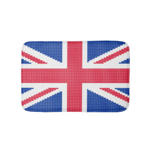 Original cross-stitch design Union Jack Bath Mat