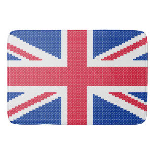 Original cross-stitch design Union Jack Bath Mat