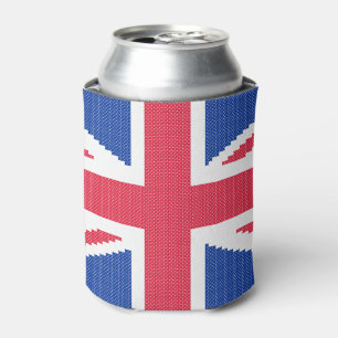 Original cross-stitch design Union Jack Can Cooler