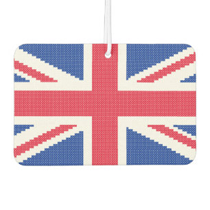 Original cross-stitch design Union Jack Car Air Freshener