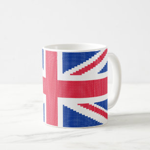 Original cross-stitch design Union Jack Coffee Mug