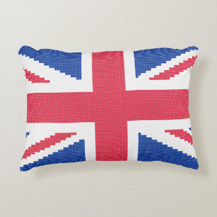 Original cross-stitch design Union Jack Decorative Cushion