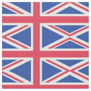 Original cross-stitch design Union Jack Fabric