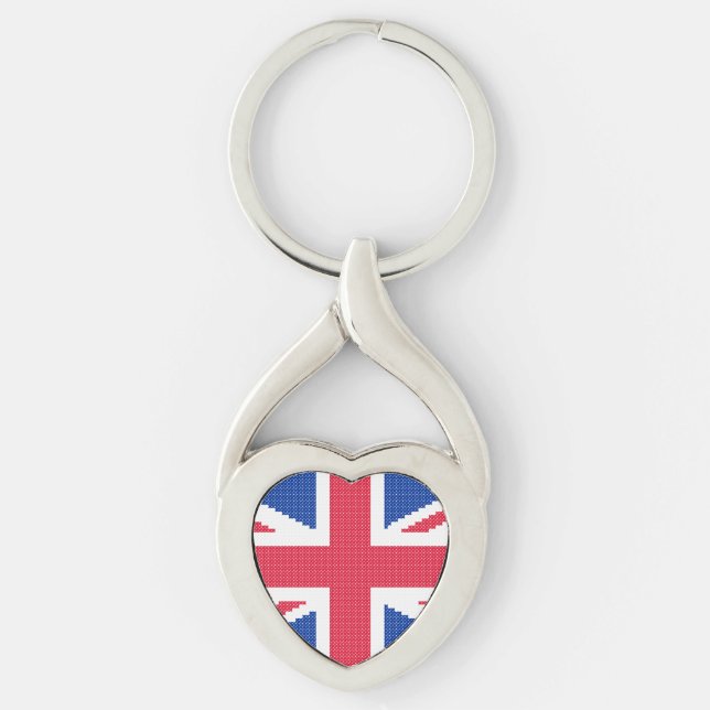 Original cross-stitch design Union Jack Key Ring (Front)