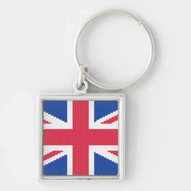 Original cross-stitch design Union Jack Key Ring (Front)